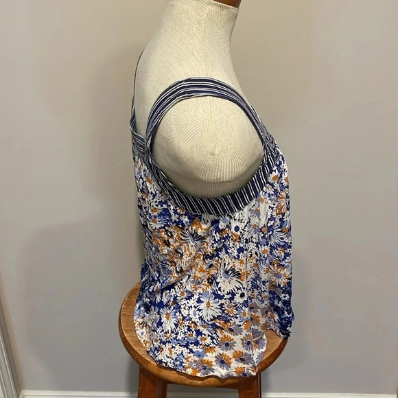 Maeve - Caryn Square Neck Tank - Blue/White - Size XS - Gently Used!! - Picture 5 of 10